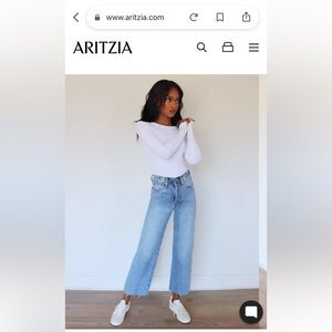 Aritzia Farrah high rise wide leg jeans